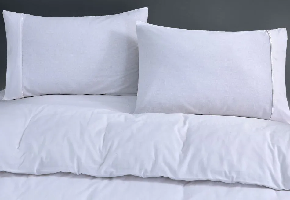 100% Egyptian Cotton 500TC White Single Quilt Cover Set