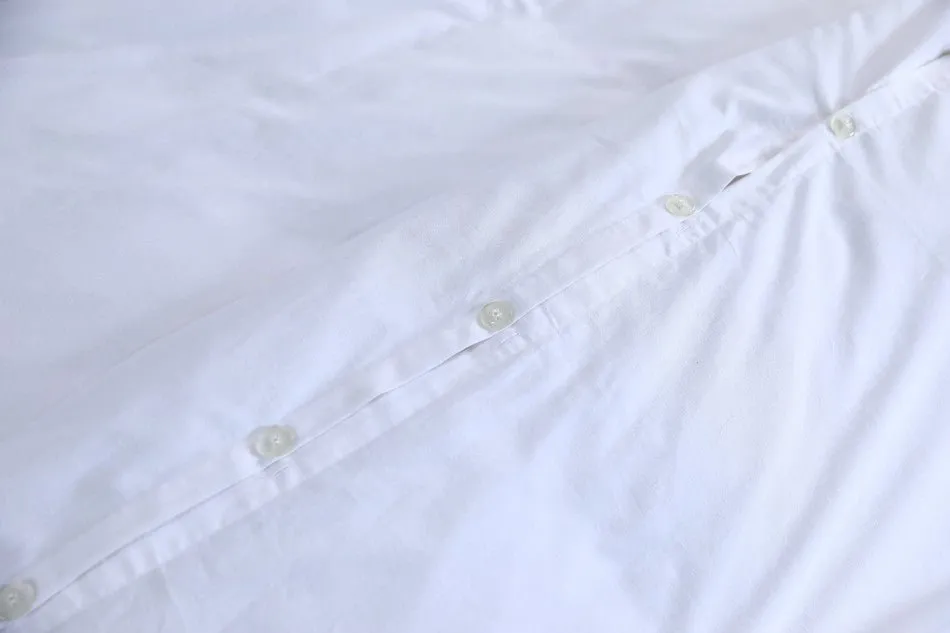 100% Egyptian Cotton 500TC White Single Quilt Cover Set