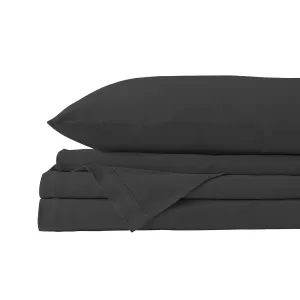 100% Jersey Cotton Quilt Cover Set | Ultra Soft Bedding | Luxurious | King | Charcoal Marle