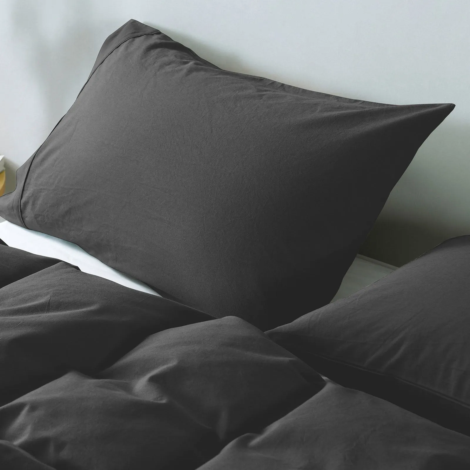 100% Jersey Cotton Quilt Cover Set | Ultra Soft Bedding | Luxurious | King | Charcoal Marle