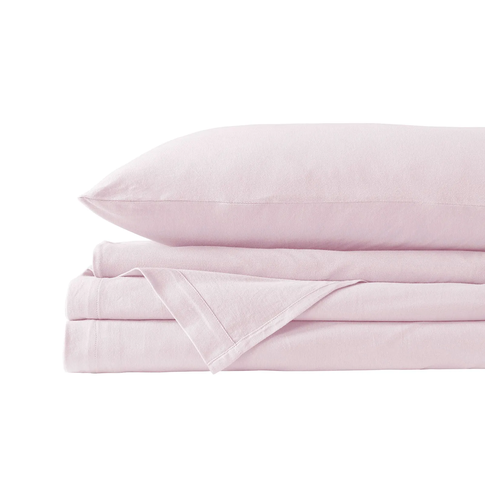 100% Jersey Cotton Quilt Cover Set | Ultra Soft Bedding | Luxurious | King | Pink Marle