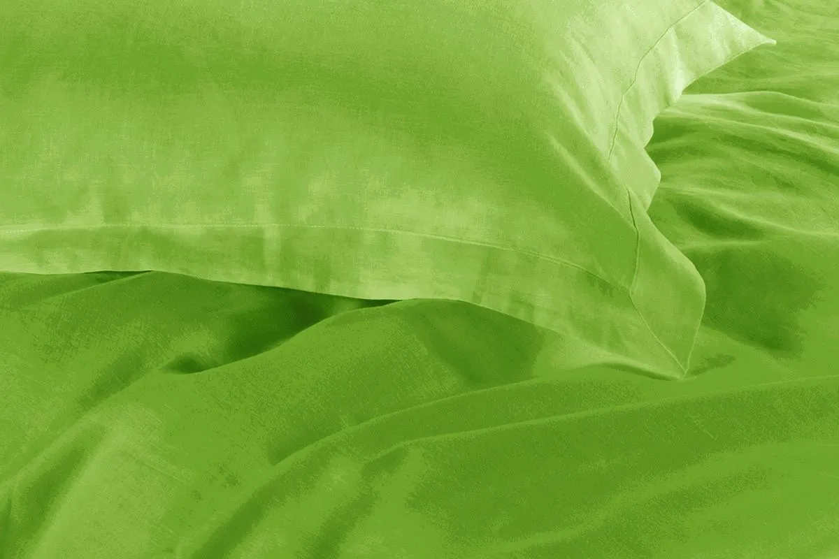 1000TC | Tailored | Double Size | Green | Duvet Quilt Cover Set