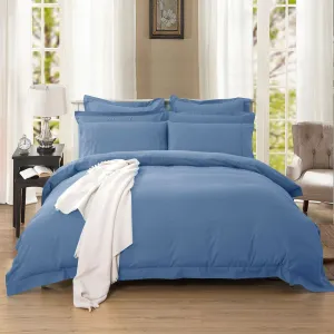 1000TC Tailored | Double Size | Quilt/Duvet Cover Set | Greyish Blue