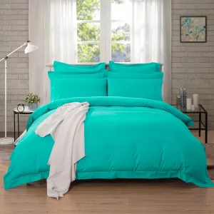 1000TC | Tailored | Double Size | Teal | Duvet Quilt Cover Set