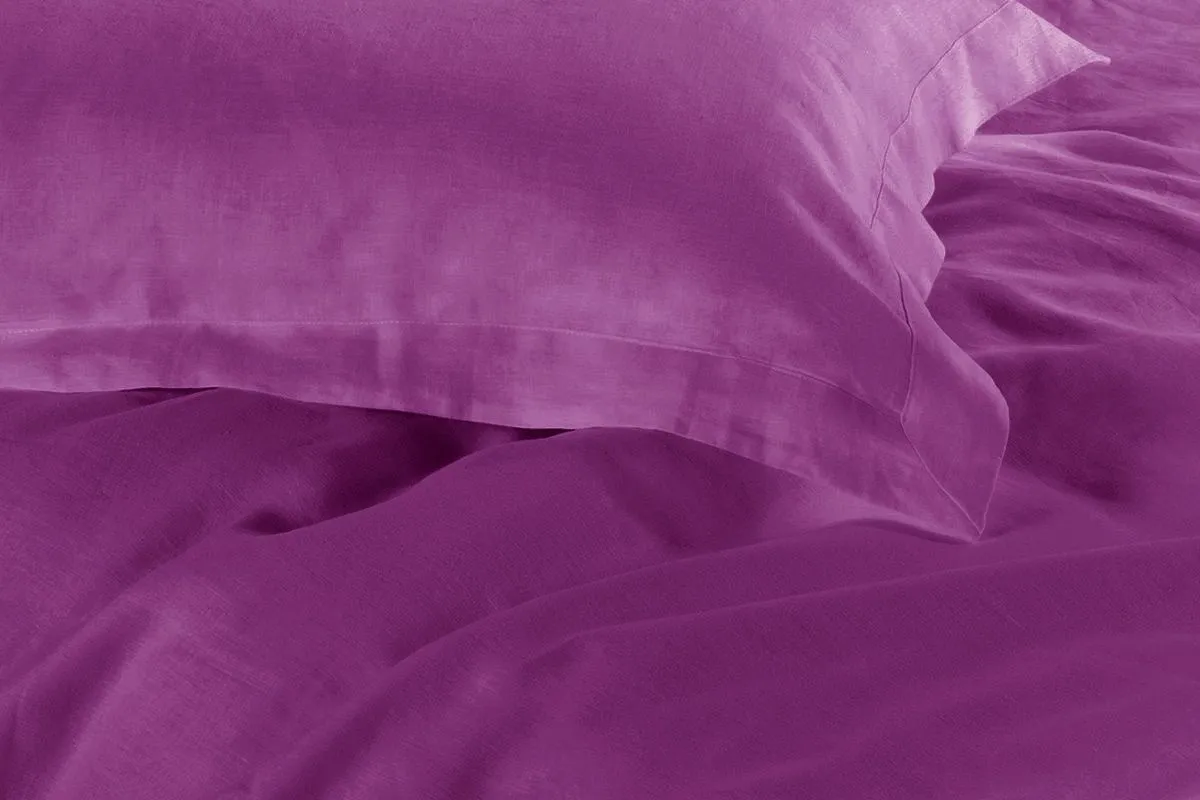 1000TC | Tailored | King Single Size | Purple | Duvet Quilt Cover Set