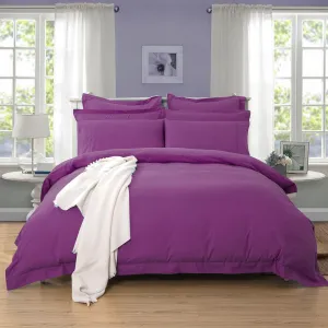 1000TC | Tailored | King Single Size | Purple | Duvet Quilt Cover Set