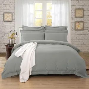 1000TC | Tailored | King Size | Grey | Duvet Quilt Cover Set