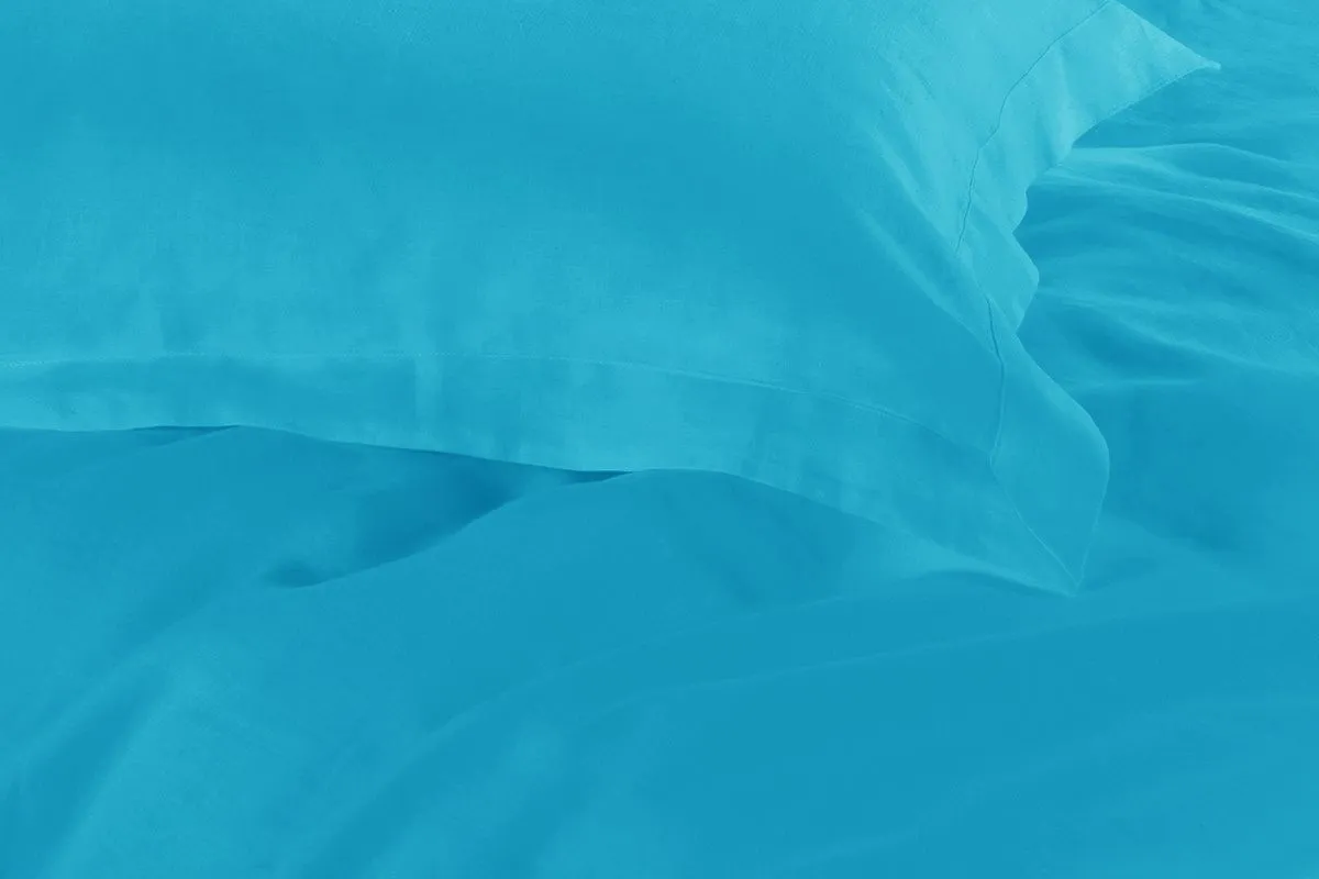 1000TC | Tailored | King Size | Light Blue | Duvet Quilt Cover Set