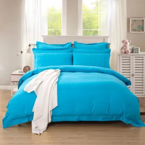 1000TC | Tailored | King Size | Light Blue | Duvet Quilt Cover Set