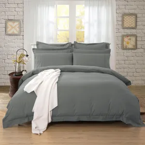 1000TC Tailored | King Size | Quilt/Duvet Cover Set | Charcoal