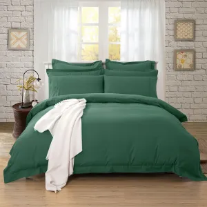1000TC Tailored | Queen Size | Quilt/Duvet Cover Set | Dark Green