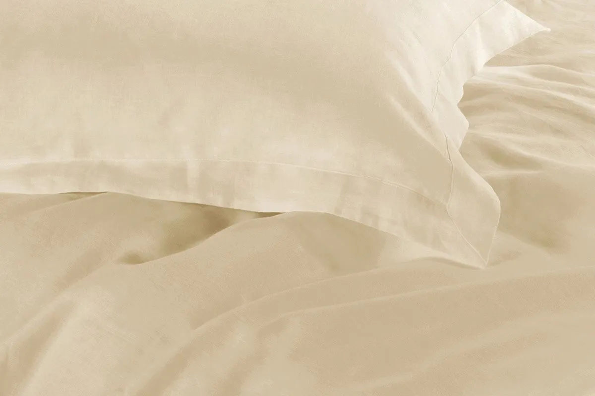1000TC | Tailored | Single Size | Yellow Cream | Duvet Quilt Cover Set