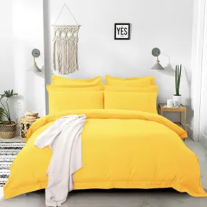 1000TC | Tailored | Ultra Soft | Single Size | Yellow | Duvet Quilt Cover Set