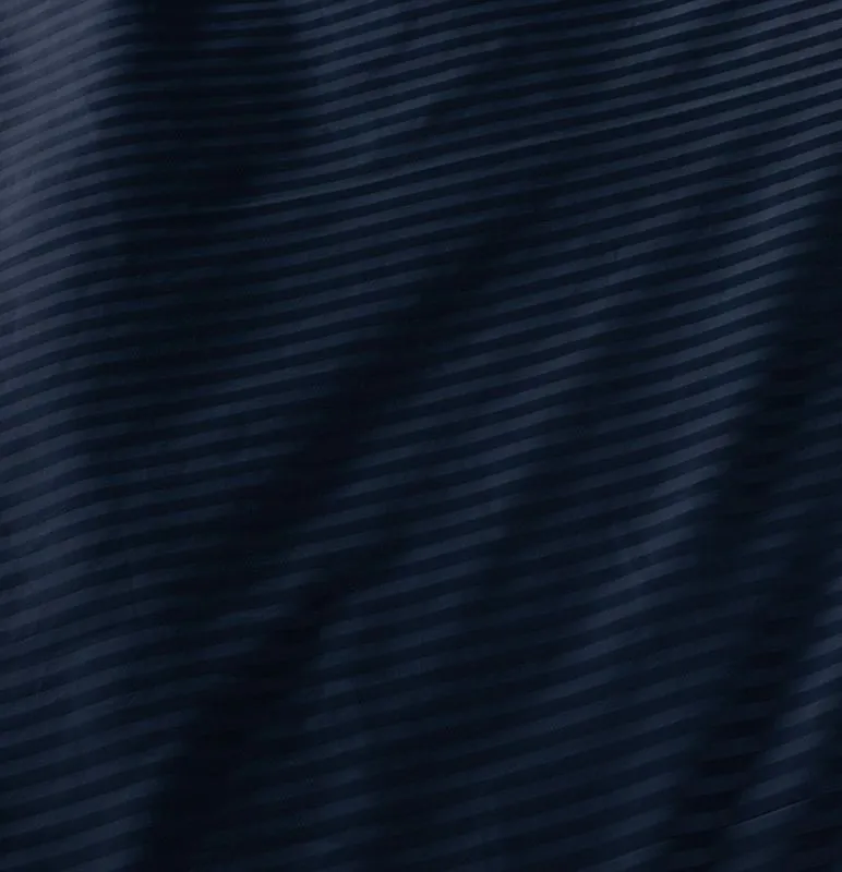1000TC | Ultra Soft | Striped | King Size | Midnight Blue | Duvet Quilt Cover Set