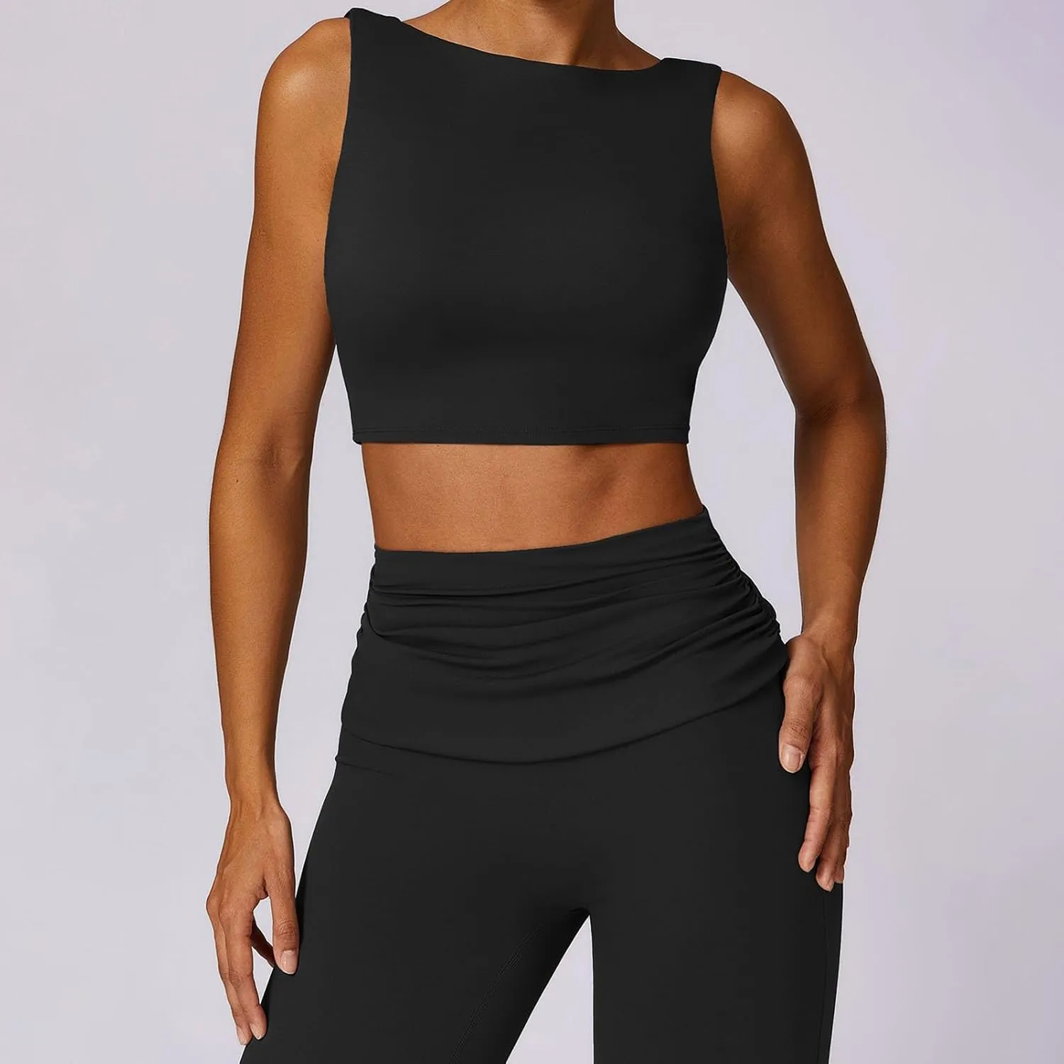 2 Piece Sets for Women Lounge Loungewear Sets Foldover Yoga Flare Leggings Pants and Cropped Tops Casual Y2K Outfits