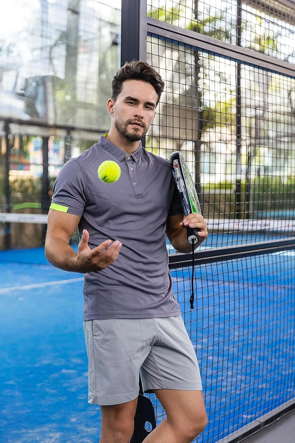 3 Pack Mens Polo Shirts Short Sleeve Sport Golf Tennis T Shirt Quick Dry Athletic Workout Polo