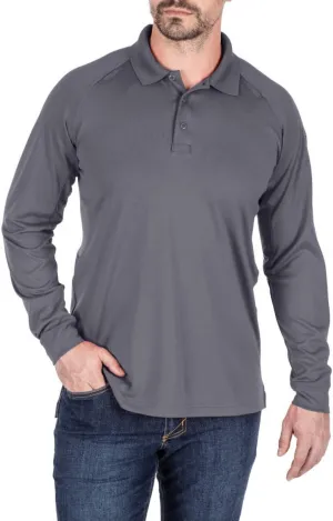 5.11 Tactical Men's Performance Long Sleeve Work Polo, 100% Polyester Fabric, Style 72049/72049T