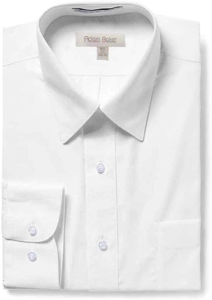 Adam Baker Mens Big & Tall Long Sleeve Button Cuff & French Cuff Formal Solid Dress Shirt