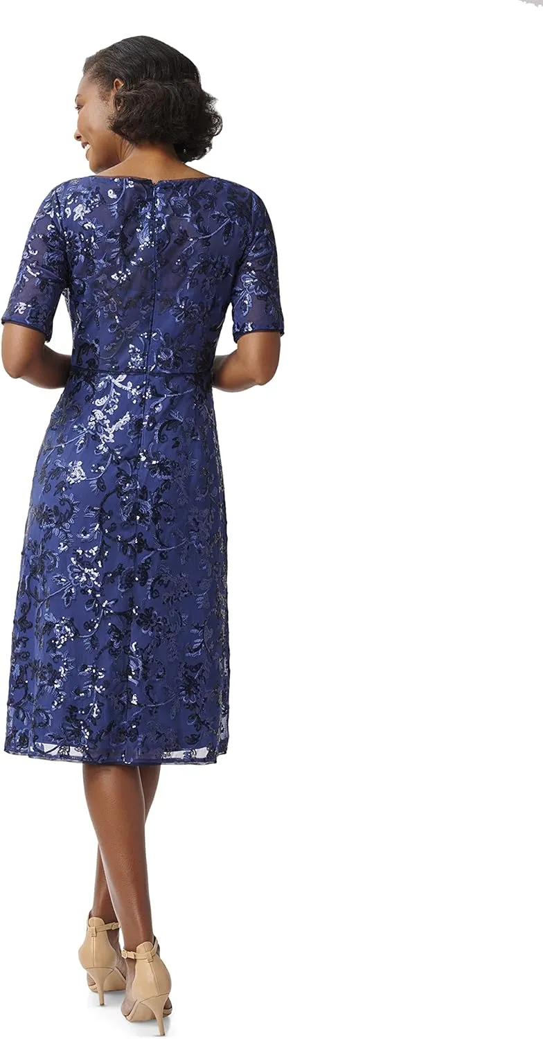 Adrianna Papell Women's Floral Embroidery Dress