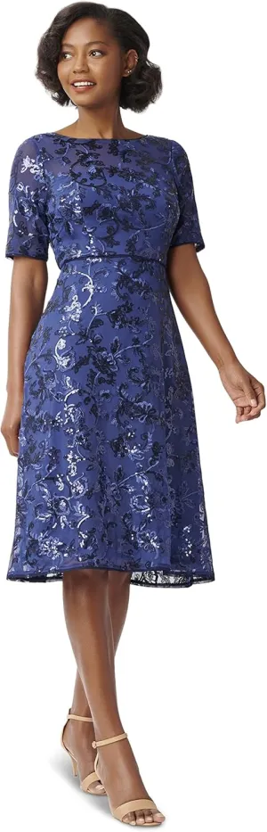 Adrianna Papell Women's Floral Embroidery Dress