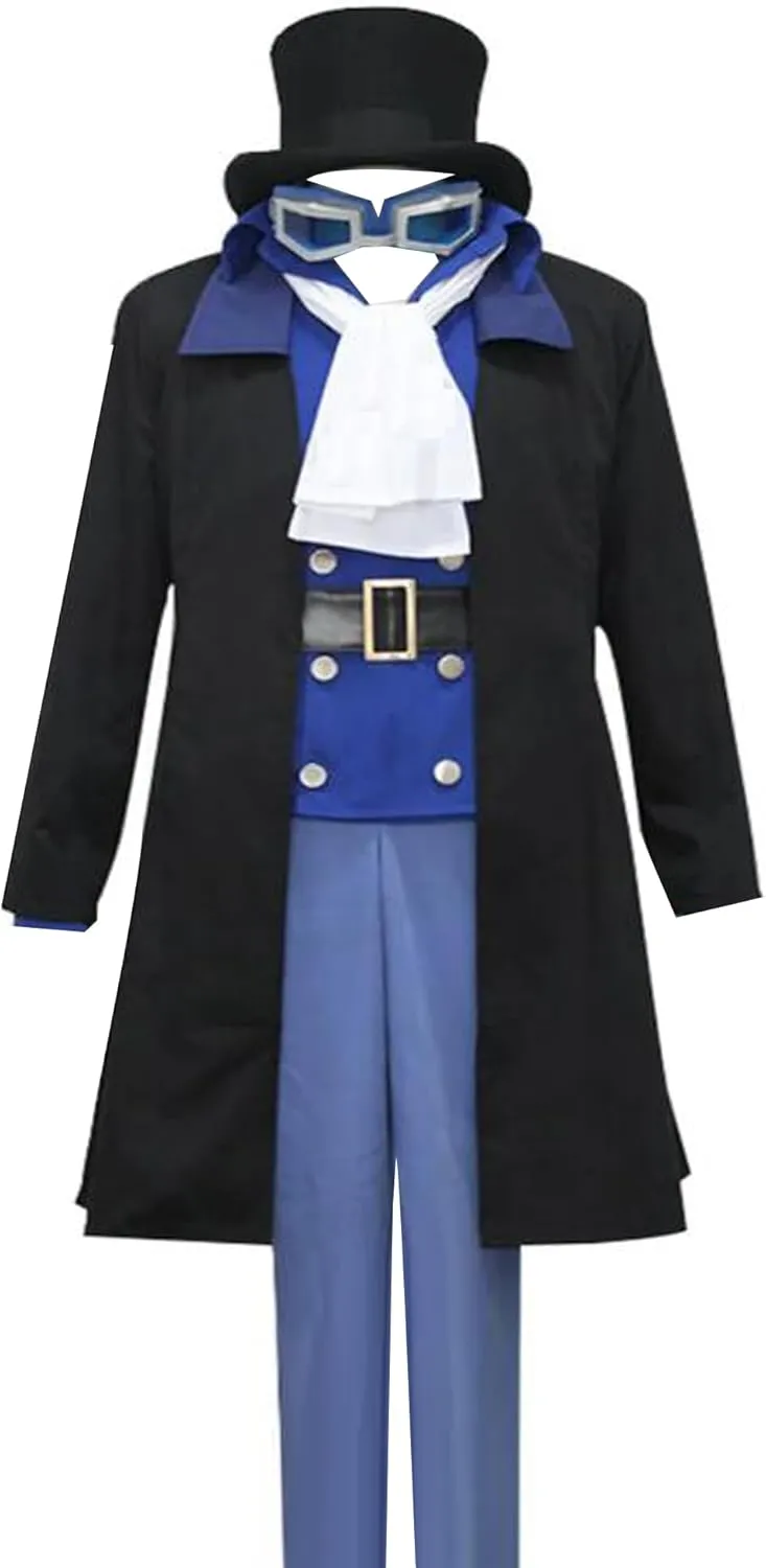 Anime Mens Cosplay Cloak Sabo Coat Pants Belt Suit Uniform Halloween Outfit Christmas