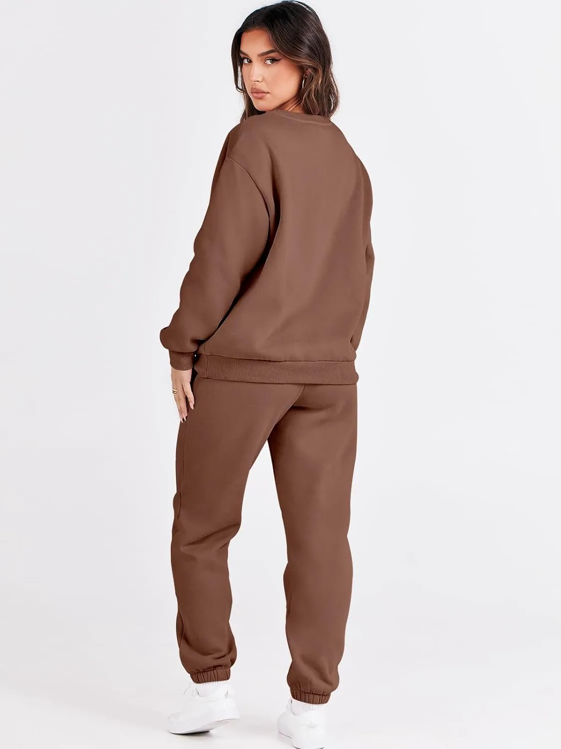 ANRABESS Women's Two Piece Outfits Lounge Set Long Sleeve Crewneck Sweatshirt Jogger Pants Tracksuit Sweatsuit 2024 Fall Sets