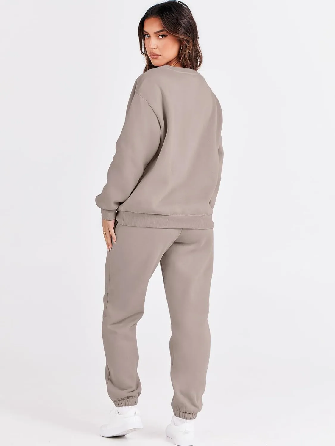 ANRABESS Women's Two Piece Outfits Lounge Set Long Sleeve Crewneck Sweatshirt Jogger Pants Tracksuit Sweatsuit 2024 Fall Sets