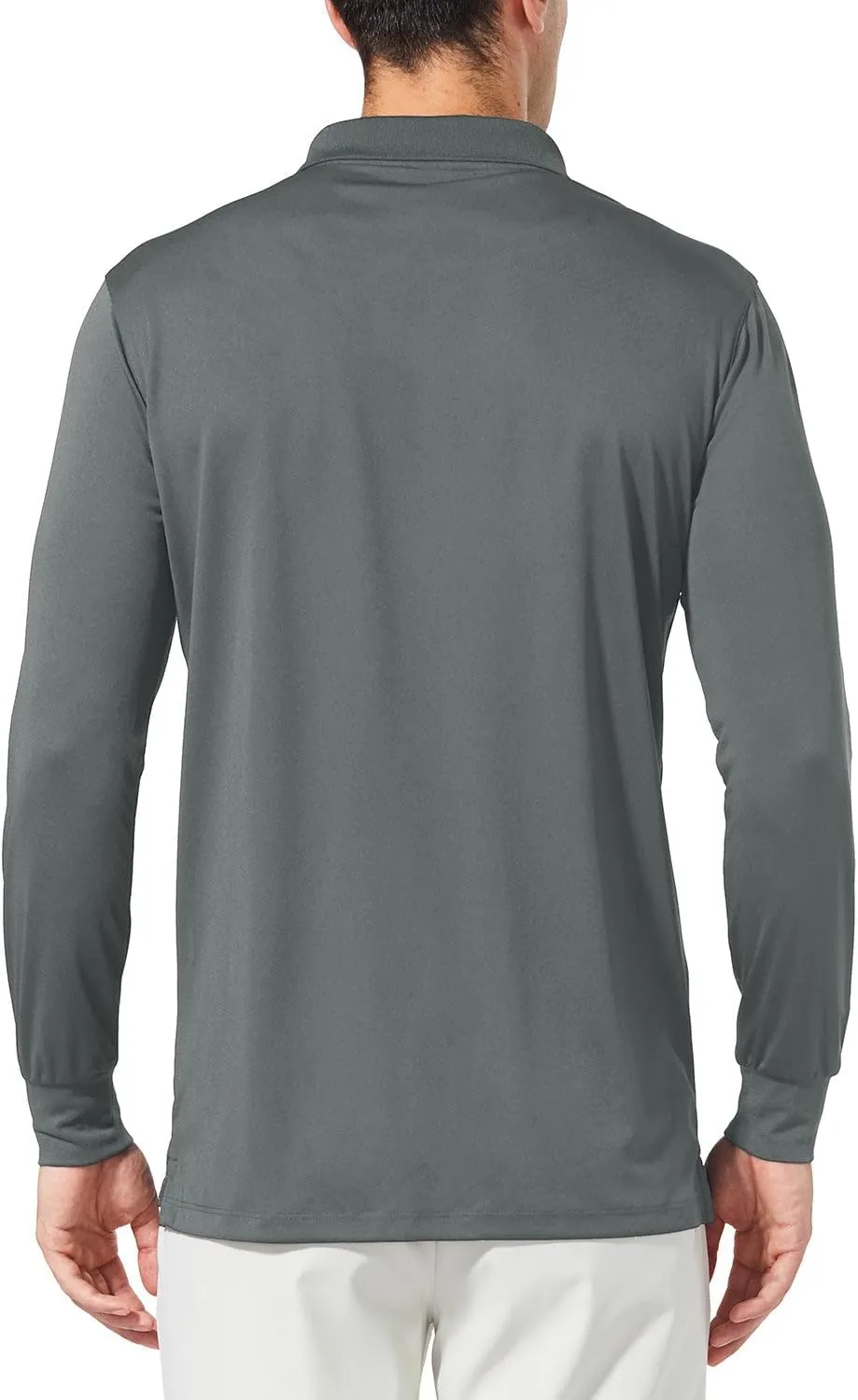 baleaf Men's Long Sleeve Golf Polo Shirt UPF 50 Quick Dry 3 Button Casual Work Outdoor Lightweight Performance Shirts