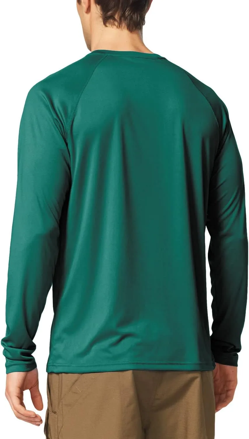 baleaf Men's Sun Protection Shirts UV SPF UPF 50  Long Sleeve Rash Guard Fishing Running Quick Dry Lightweight