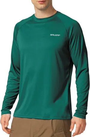 baleaf Men's Sun Protection Shirts UV SPF UPF 50  Long Sleeve Rash Guard Fishing Running Quick Dry Lightweight