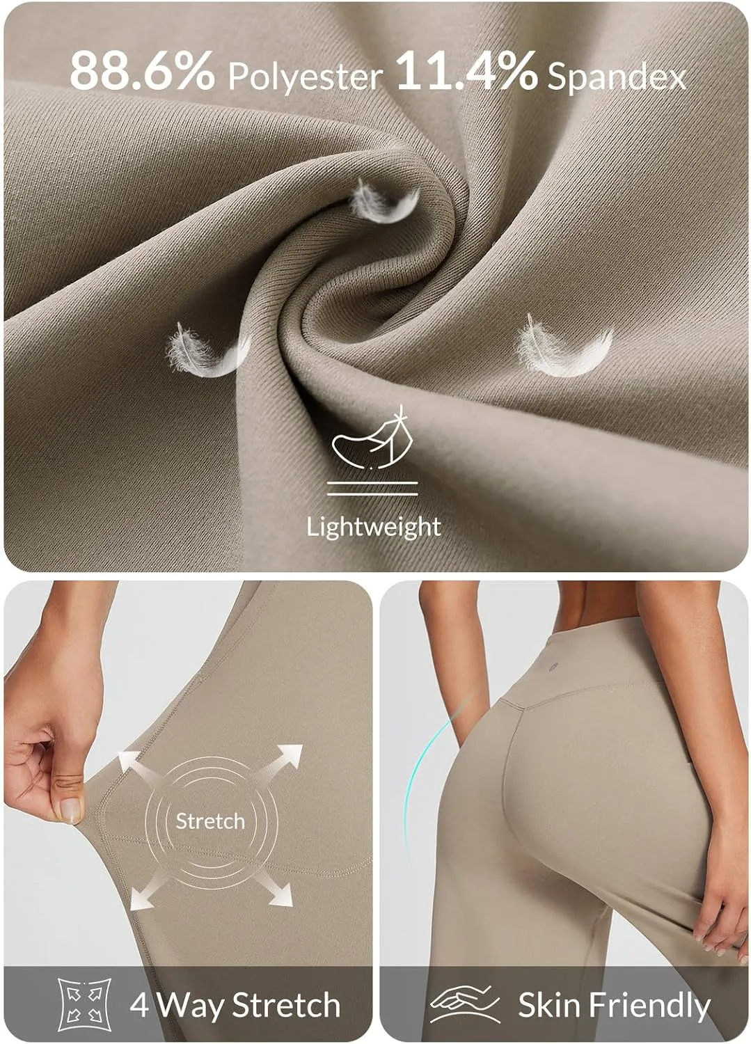 baleaf Women's Wide Leg Yoga Capris Pants with Pockets Crossover Waist Loose Plus Size Cropped Pants Casual Summer
