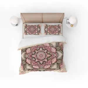 Bohemian Blush Indian Mandala Reversible Quilt Cover Duvet Cover Set