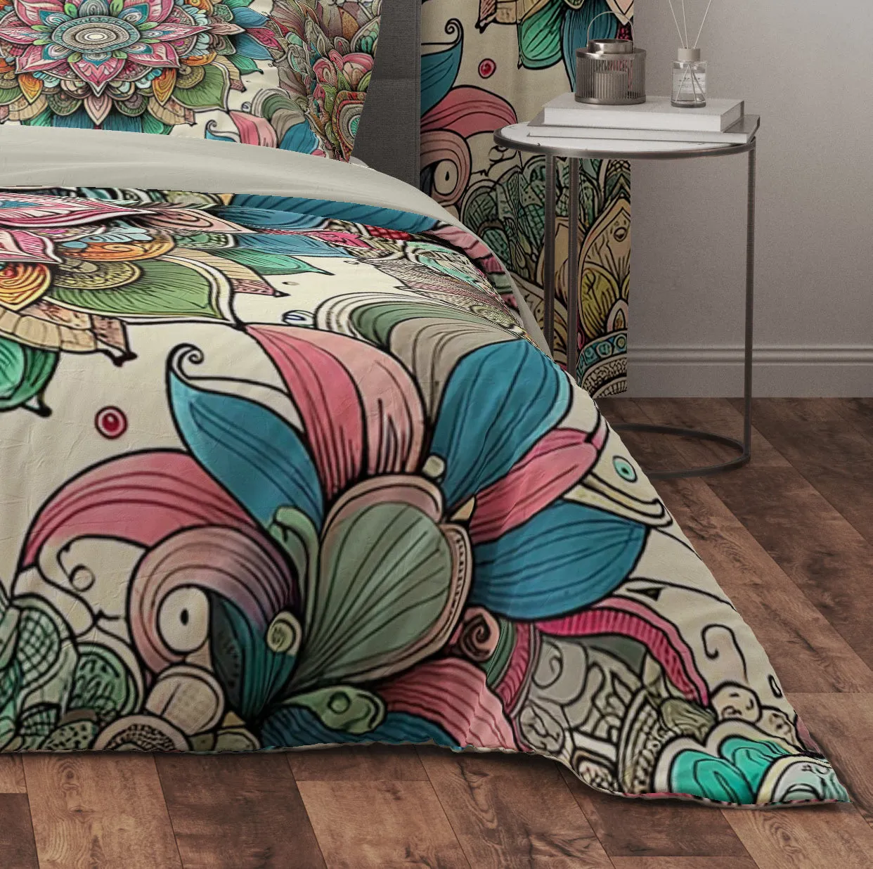 Bohemian Colourful True Spirit Mandala Reversible Quilt Cover Duvet Cover Set
