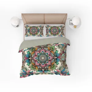 Bohemian Colourful True Spirit Mandala Reversible Quilt Cover Duvet Cover Set