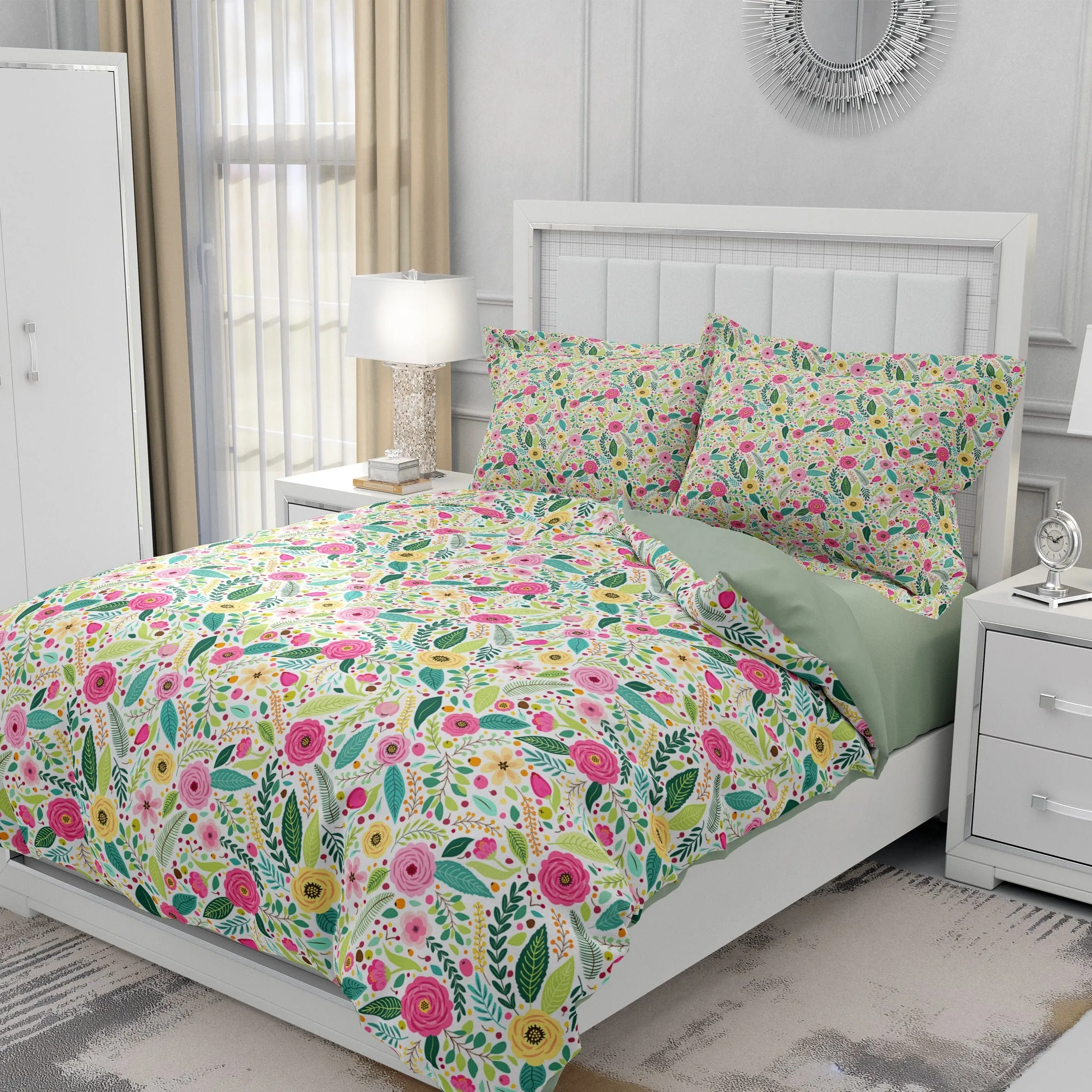 Bohemian Floral Bliss Quilt Cover Set