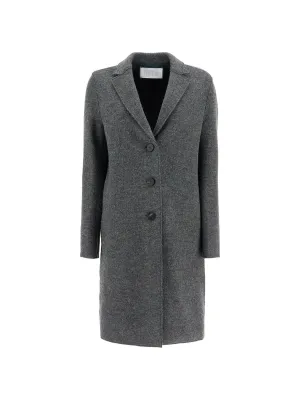 Boiled Wool Single-Breasted Coat