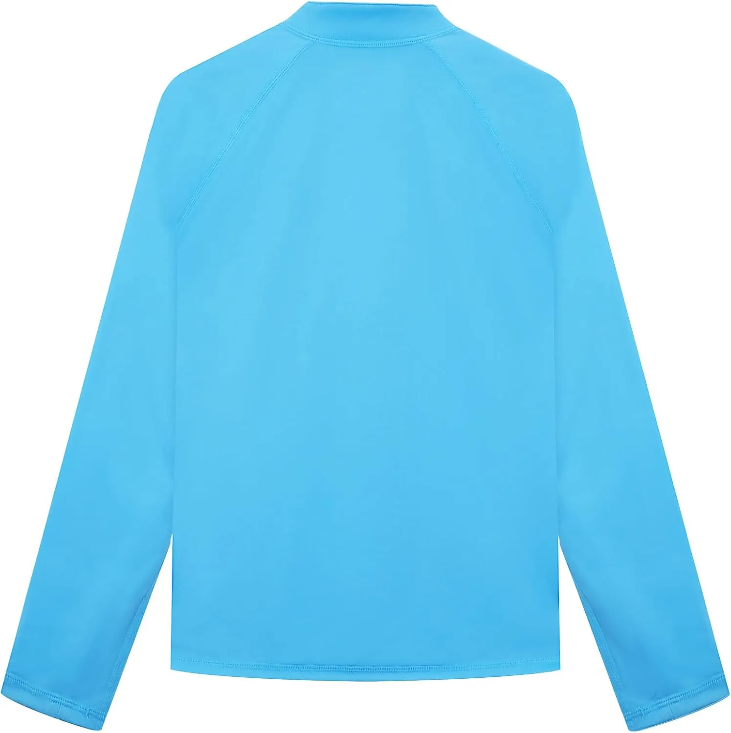 Boys Rash Guard Long Sleeve Zip Up UPF 50  Sun Protection UV Shirts Quick Dry Kids SPF Swim Shirt Thumb Hole