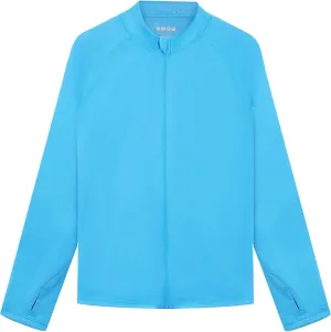 Boys Rash Guard Long Sleeve Zip Up UPF 50  Sun Protection UV Shirts Quick Dry Kids SPF Swim Shirt Thumb Hole