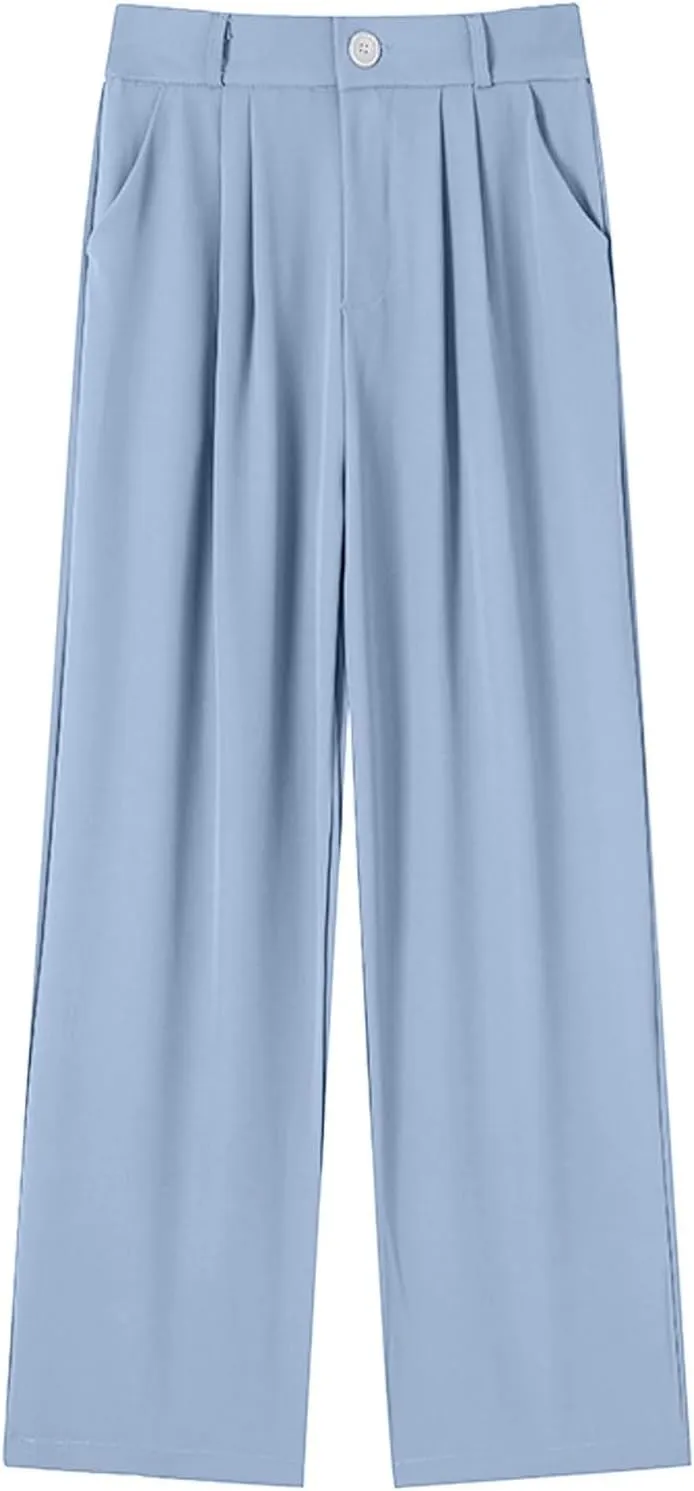 Business Casual Pants for Women Long Women Straight Leg High Waist Pants Going Out Walking Loose Fit Work Trousers