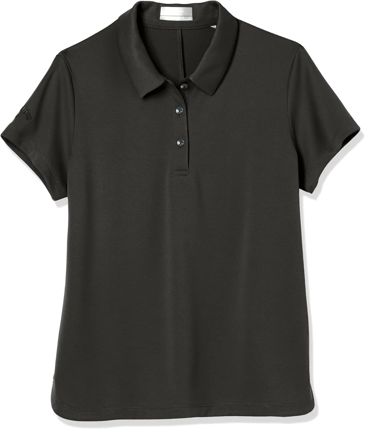 Callaway Girls Micro Hex Solid Short Sleeve Golf Polo Shirt, Moisture-Wicking, Durable Textured Fabric, Sun Protection