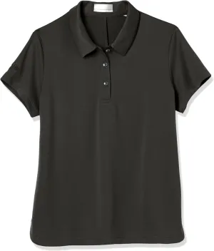 Callaway Girls Micro Hex Solid Short Sleeve Golf Polo Shirt, Moisture-Wicking, Durable Textured Fabric, Sun Protection