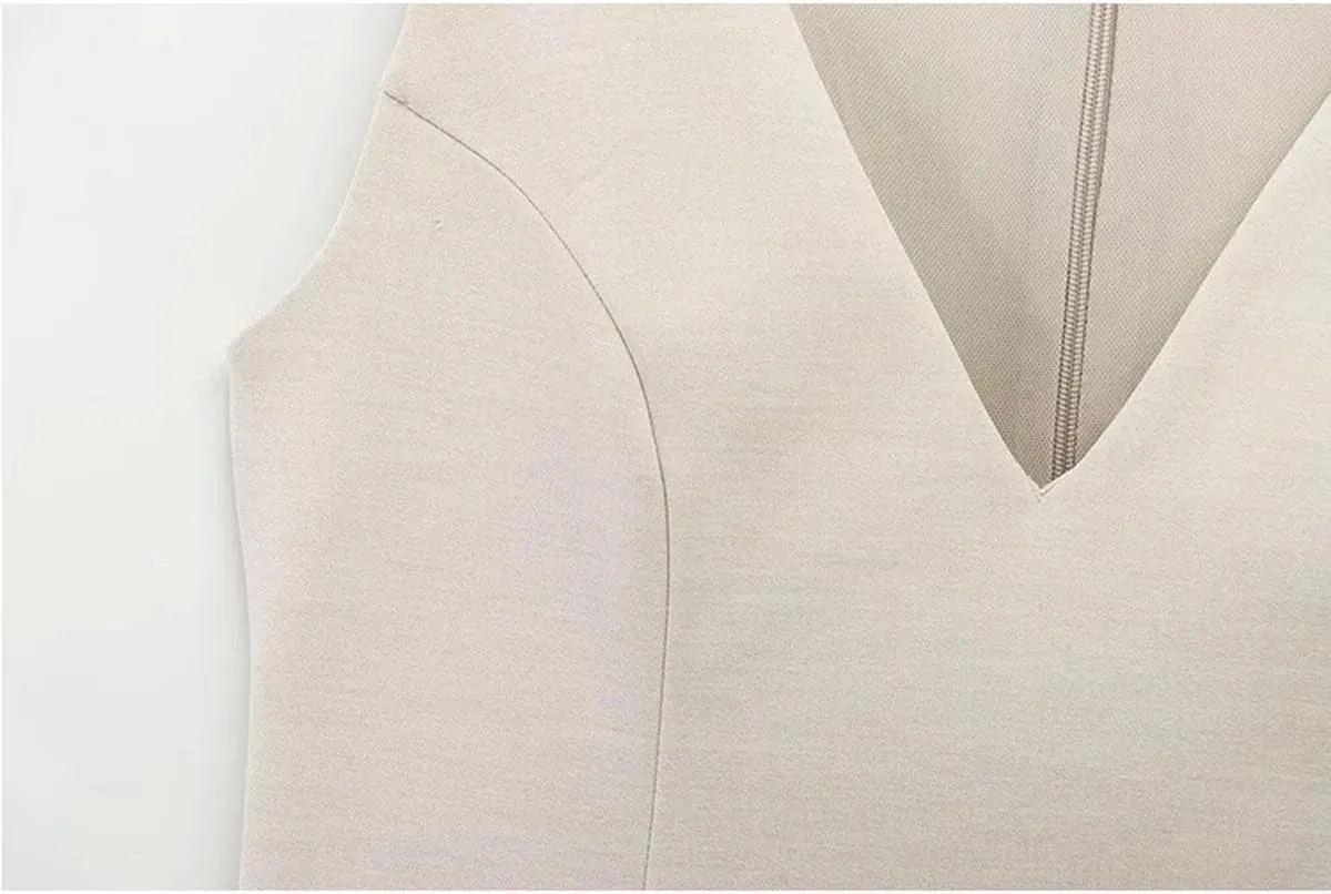Camisole Women's Solid Color Skirt Tops Spring Summer Sleeveless V Neck Pocket Shirt
