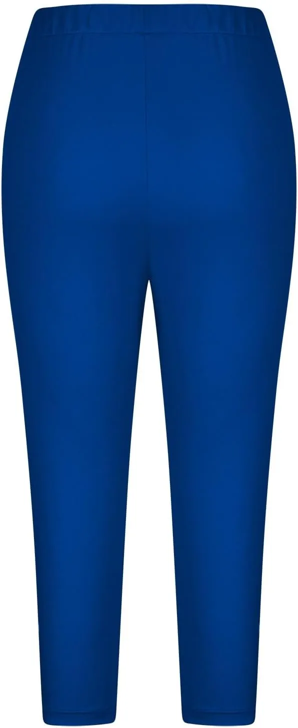 Capri Leggings for Women Tummy Control Knee Length Capri Shorts Dressy 2024 Summer Cropped Pants Casual Comfy Solid Capris