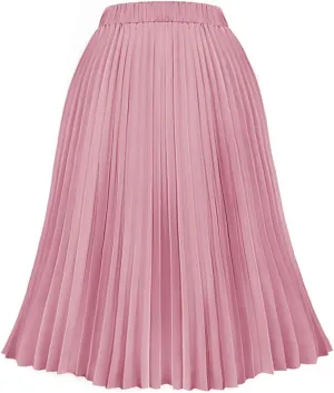 CARCOS Plus Size Midi/Mini Skirks for Women Solid/Star/Striped A Line Flowy High Waist Skirt XL-5XL