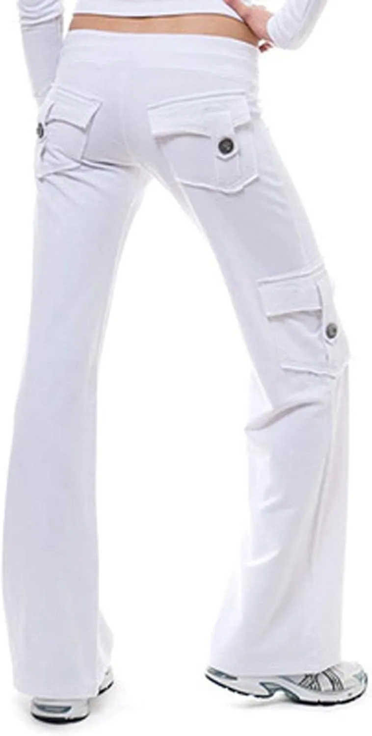 Cargo Yoga Pants for Women Straight Leg Pants with Pockets Bootcut Wide Leg Pants Lightweight Pajama Bottoms Sleepwear