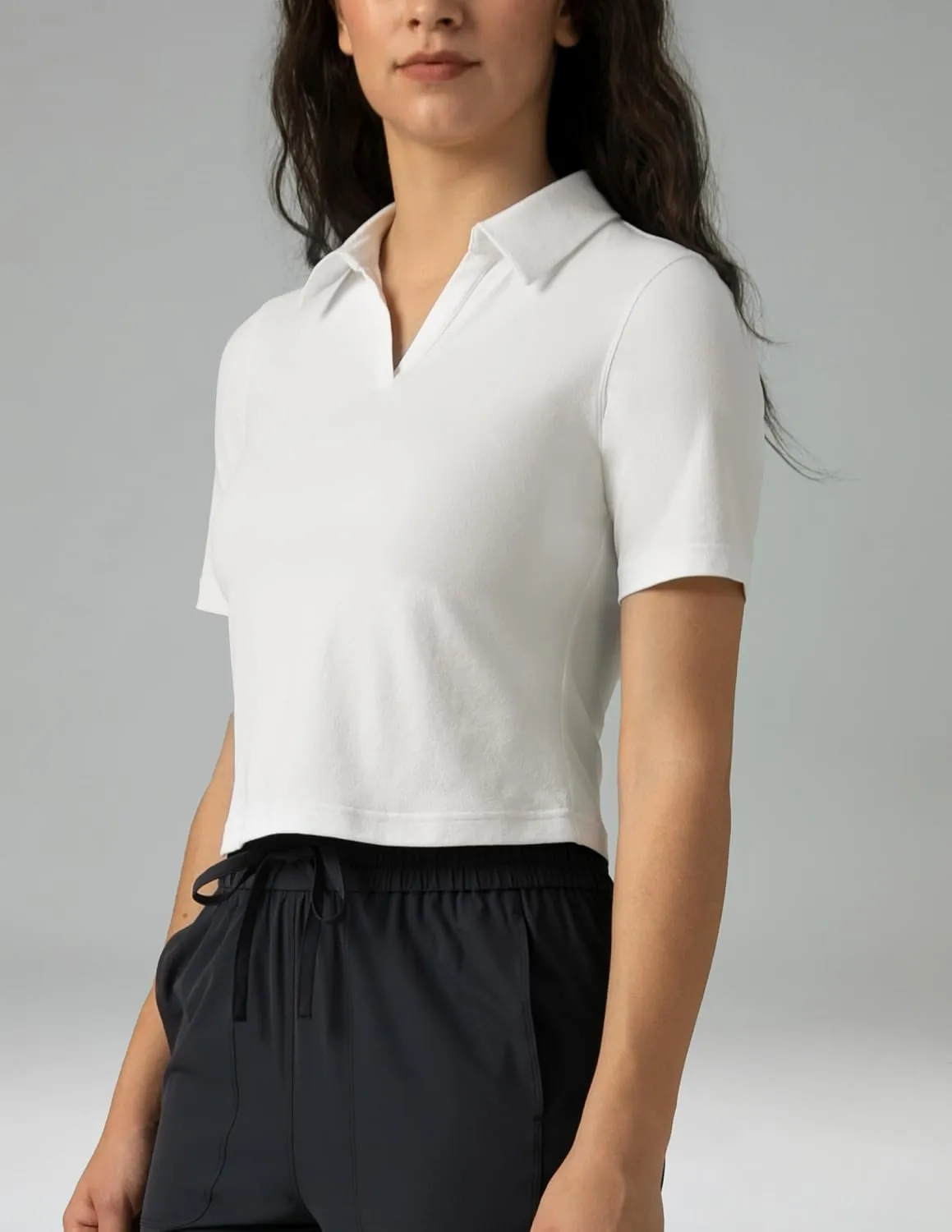 Colorfulkoala Women's Short Sleeve Golf Polo Shirts Collared V Neck Quick Dry Tennis Workout Tops Moisture Wicking