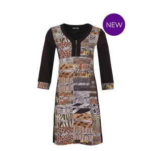 Dolcezza Simply Art Joy Burlington "Red Black Quilt" Dress 73655