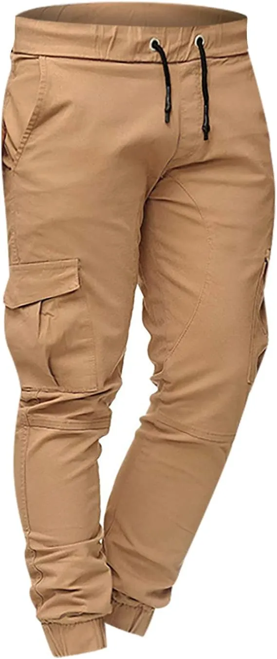 Drawstring Pant Fashion Men's Sport Pure Color Bandage Casual Loose Sweatpants