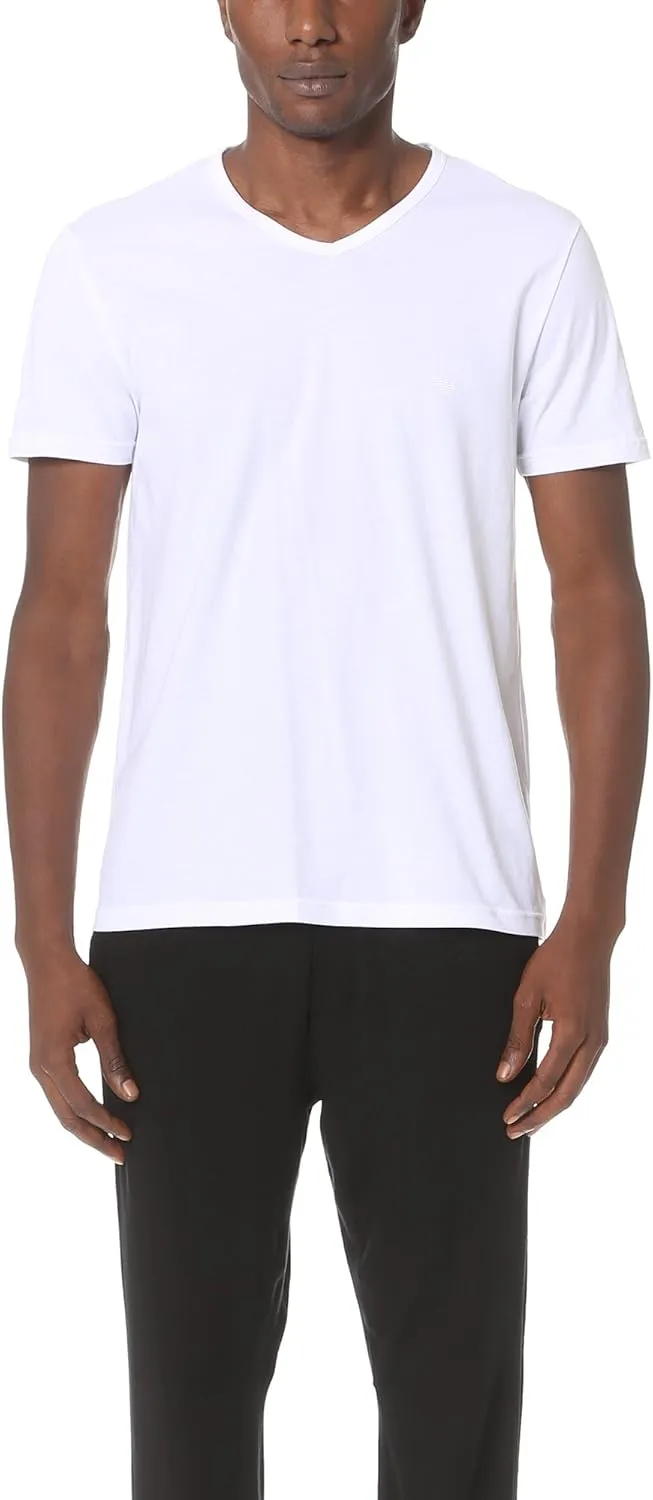 Emporio Armani Men's 3-Pack Regular Fit V-Neck Undershirt
