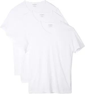 Emporio Armani Men's 3-Pack Regular Fit V-Neck Undershirt